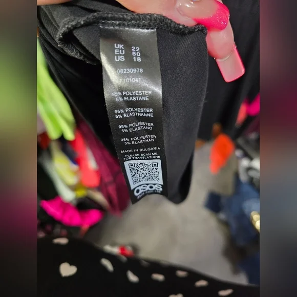 NWOT Asos curve black blouse size 18 - Picture 6 of 6